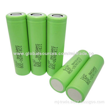 3,000mAh 18650 lithium batteries for electric torch, battery pack, mobile equipment power ban